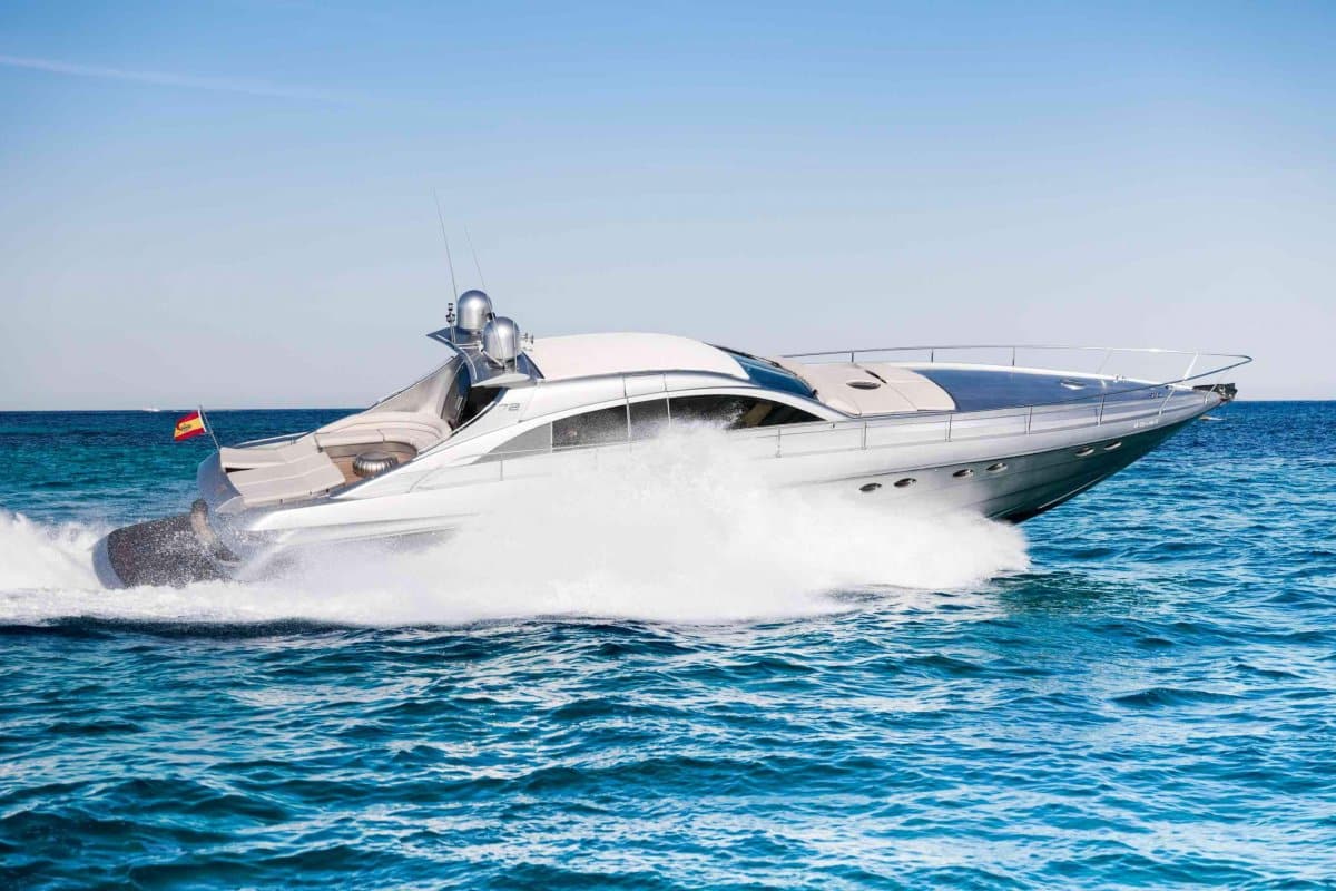 Pershing 72 Ibiza cruising